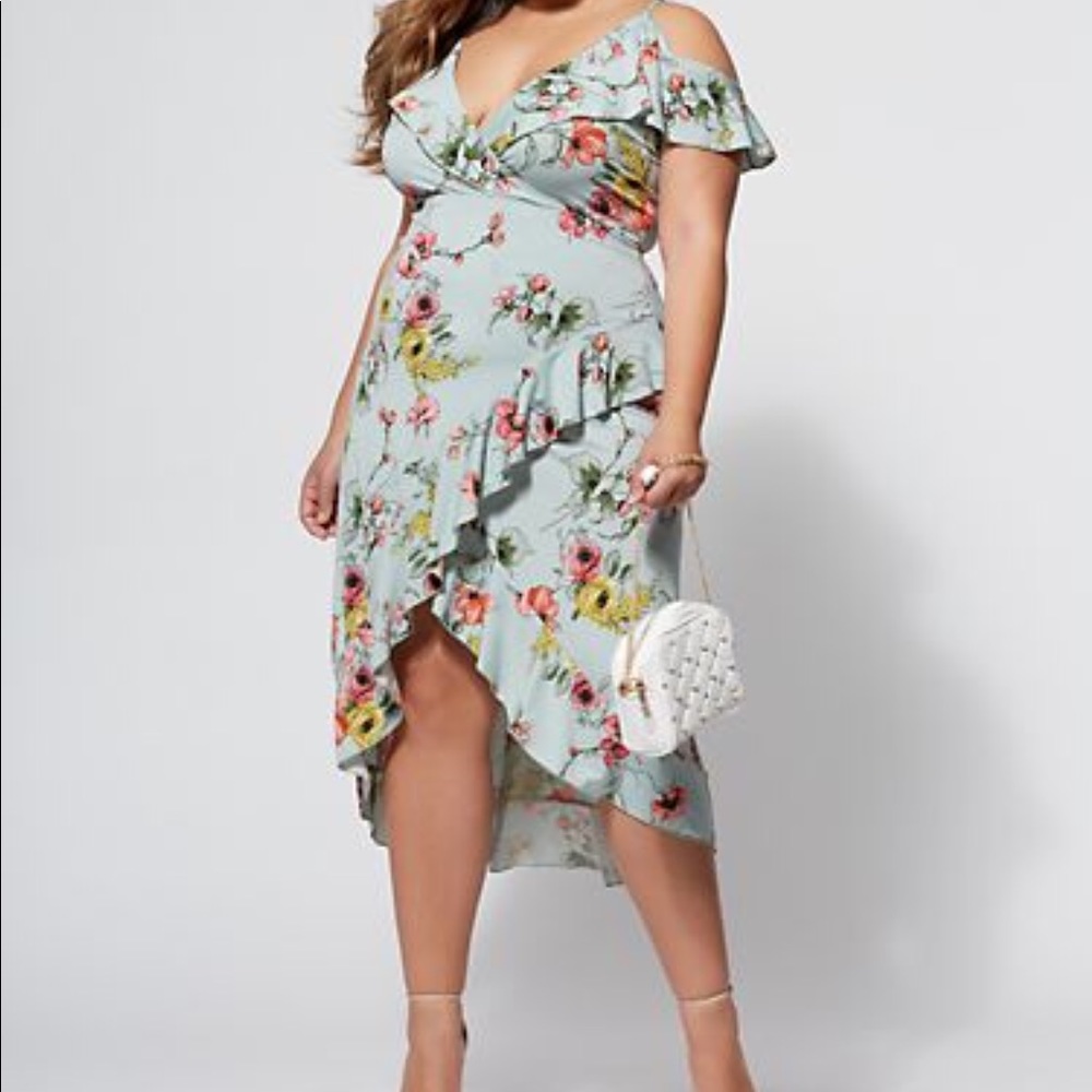 Fashion to figure ruffle maxi dress